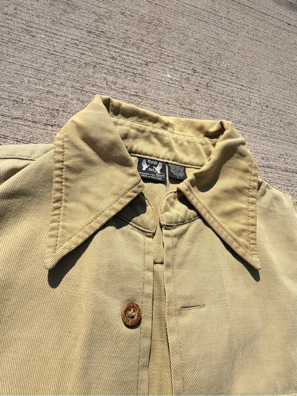 Vintage SEARS “hands off” tan vest size S made I. Hong Kong quality - Picture 7 of 16